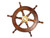Deluxe Class Wood and Brass Decorative Ship Wheel 12"