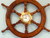 Deluxe Class Wood And Brass Ship Wheel Clock 24" Deluxe Class Wood And Brass Ship Wheel Clock 24"