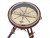Decorative Wooden Brass Compass Table 23"
