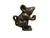 Rustic Silver Cast Iron Mouse Door Stopper 5"