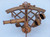 Admiral's Antique Brass Sextant 12" with Rosewood Box