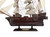 Wooden Black Pearl White Sails Pirate Ship Model 15"