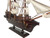 Wooden Black Pearl White Sails Pirate Ship Model 15"