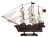 Wooden Black Pearl White Sails Pirate Ship Model 15"