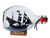 Henry Avery's Fancy Pirate Ship in a Glass Bottle 7"