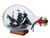 Fearless Pirate Ship in a Glass Bottle 7"