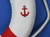 Classic White Decorative Anchor Lifering with Red Bands 15"