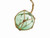 Seafoam Green Japanese Glass Ball Fishing Float With Brown Netting Decoration 12"