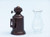 Antique Copper Tavern Oil Lamp 10"