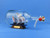 Santa Maria Model Ship in a Glass Bottle 9"