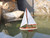 Wooden It Floats 12" - Red Floating Sailboat Model