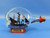 Wooden Blackbeard's Queen Anne's Revenge Pirate Ship in a Glass Bottle 7"