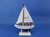 Wooden Blue Sailboat Christmas Tree Ornament 9"