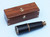Deluxe Class Admiral's Antique Copper Leather Spyglass Telescope 27" with Rosewood Box
