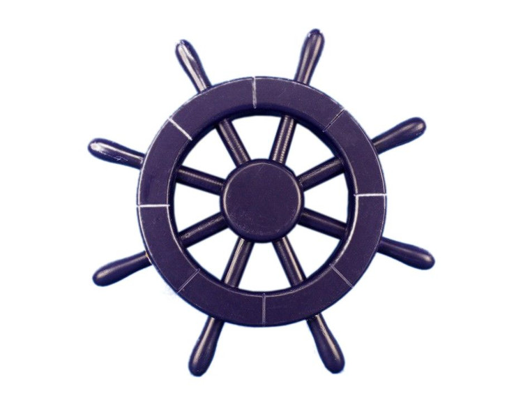 Dark Blue Decorative Ship Wheel 12"