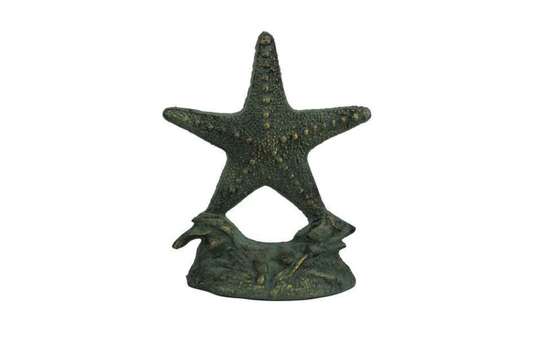 Antique Seaworn Bronze Cast Iron Starfish Door Stopper 11"