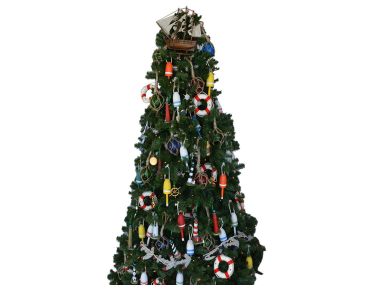 Wooden Charles Darwin's HMS Beagle Model Ship Christmas Tree Topper Decoration