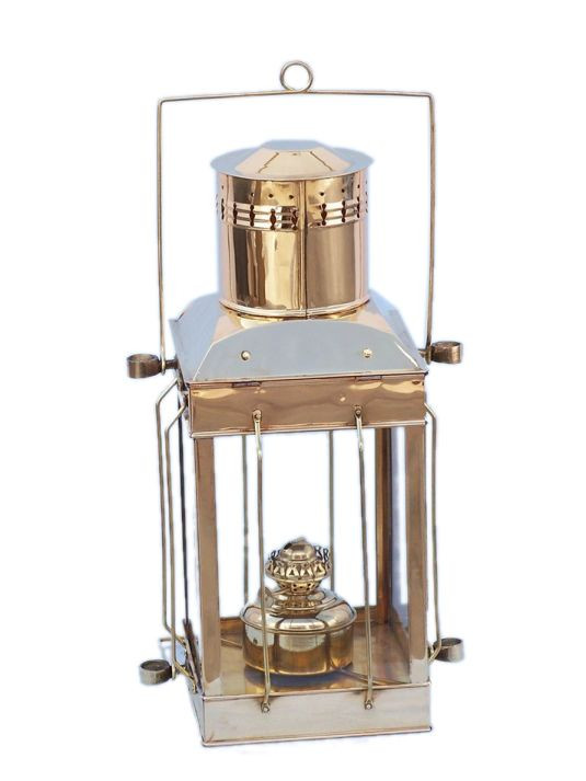 Solid Brass Cargo Oil Lamp 11"