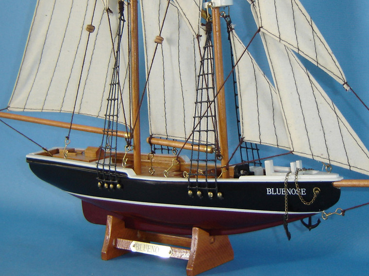 Wooden Bluenose Model Sailboat Decoration 17"