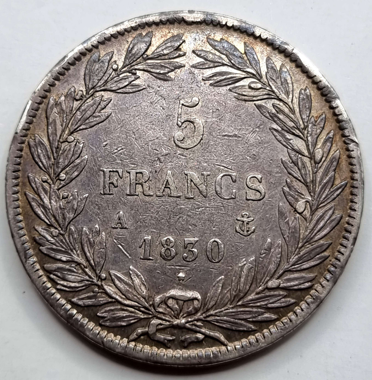 1830年W フランス　ルイ・フィリップ 5フラン 銀貨 FRANCE SILVER 5 FRANCS COIN 1830 A LOUIS PHILIPPE I