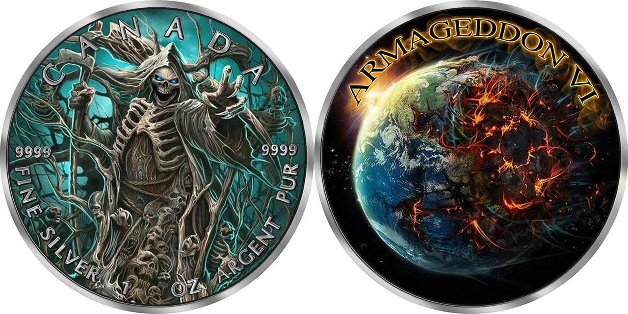 GRIM REAPER 2023 Death Armageddon VI 1 Oz Silver Coin Canada