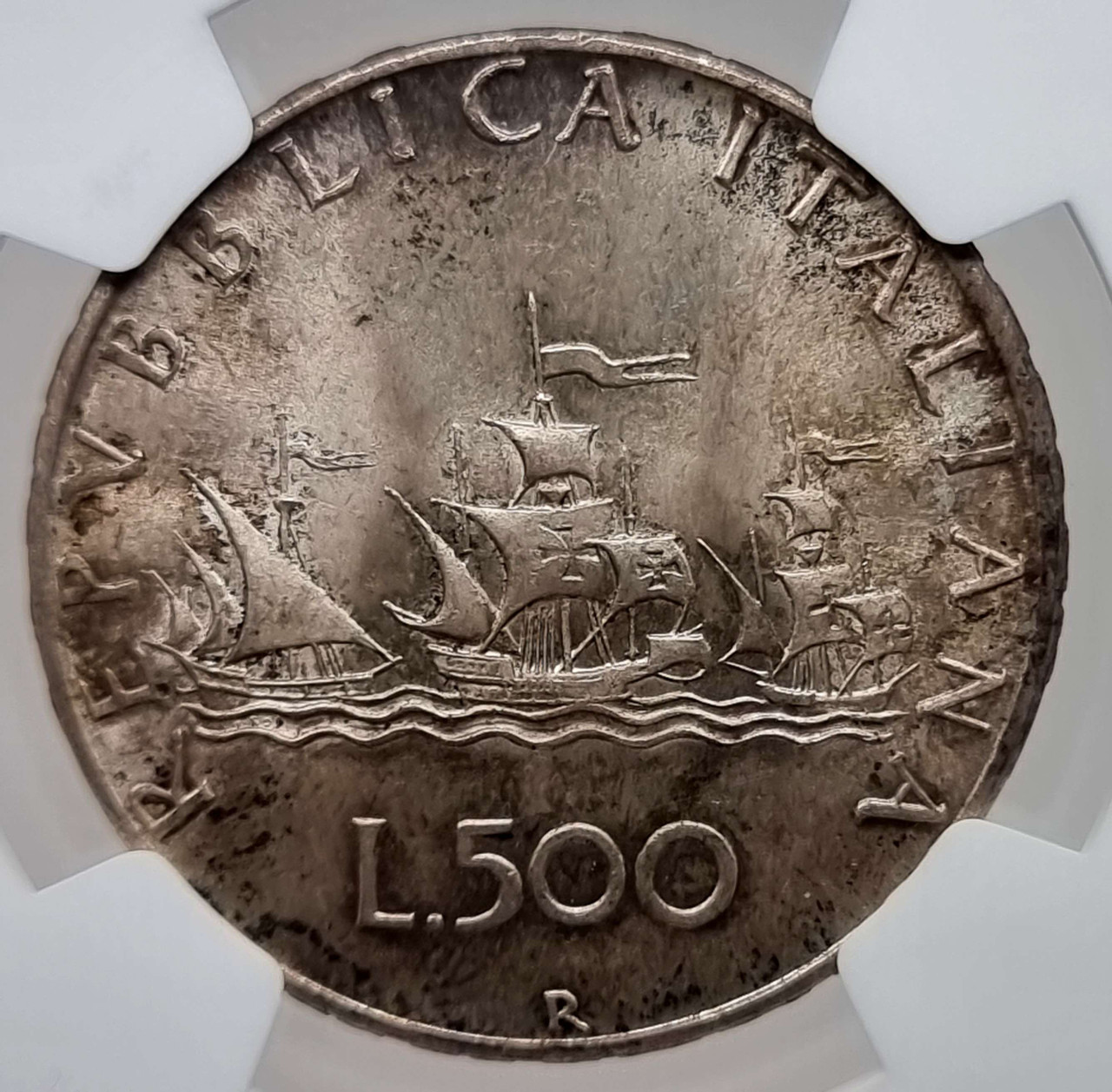 3625【PCGS鑑定品MS65】イタリア　1966年　500リラ　銀貨 3625【PCGS鑑定品MS65】イタリア 1966年 500リラ 銀貨 - メルカリ