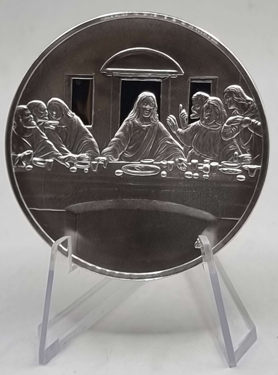 FRANKLIN MINT 100 Masterpieces Silver Proof Coin LAST SUPPER