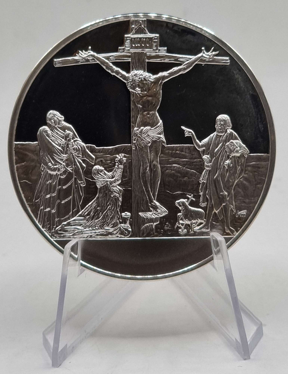 FRANKLIN MINT 100 Masterpieces Silver Coin CRUCIFICTION