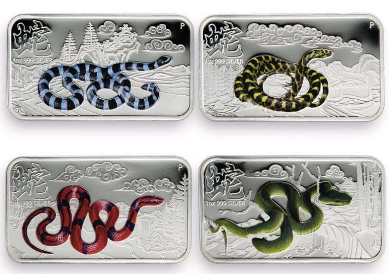 Cook Islands 2013 Year of the Snake 1 oz Silver Coin Set