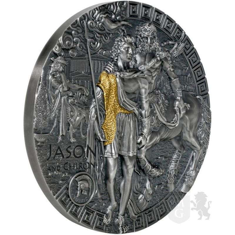JASON AND CHIRON ARGONAUTS SERIES 2022 2 OZ NIUE SILVER COIN