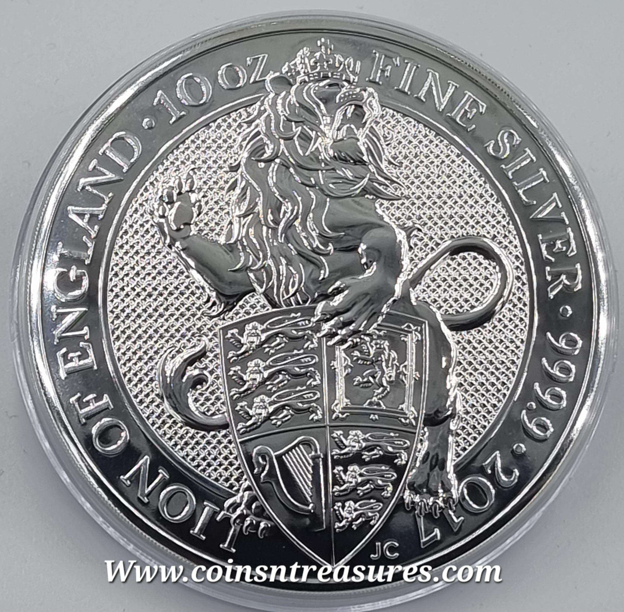 2017年 Queen's Beast - Lion 10oz 銀貨 UK Silver Queen's Beasts 2017 Lion Silver 10 OZ coin