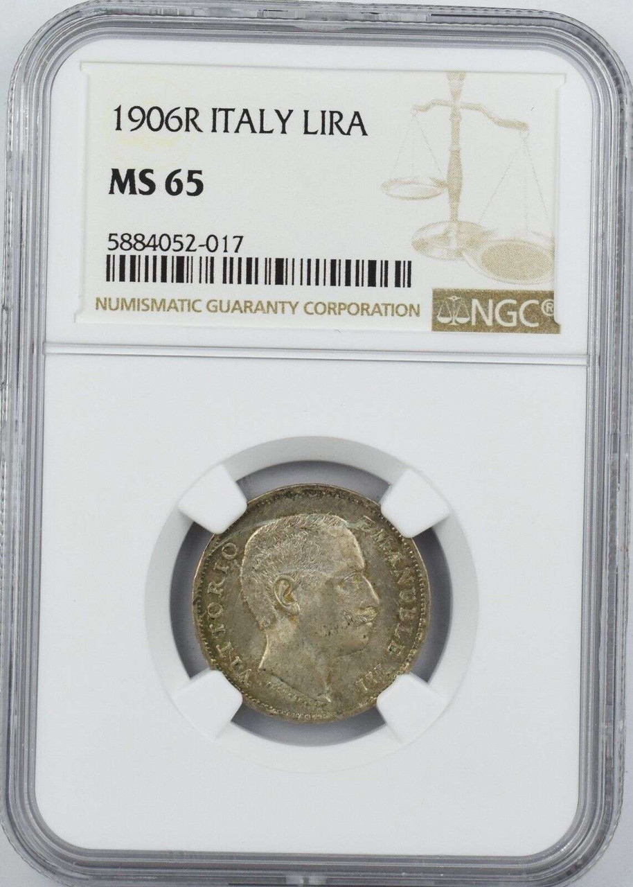 1916 イタリア 2リラ 銀貨 NGC MS63 アンティークコイン 動画あり】【レア度2-R2】アンティークコイン 1882年 イタリア ローマ