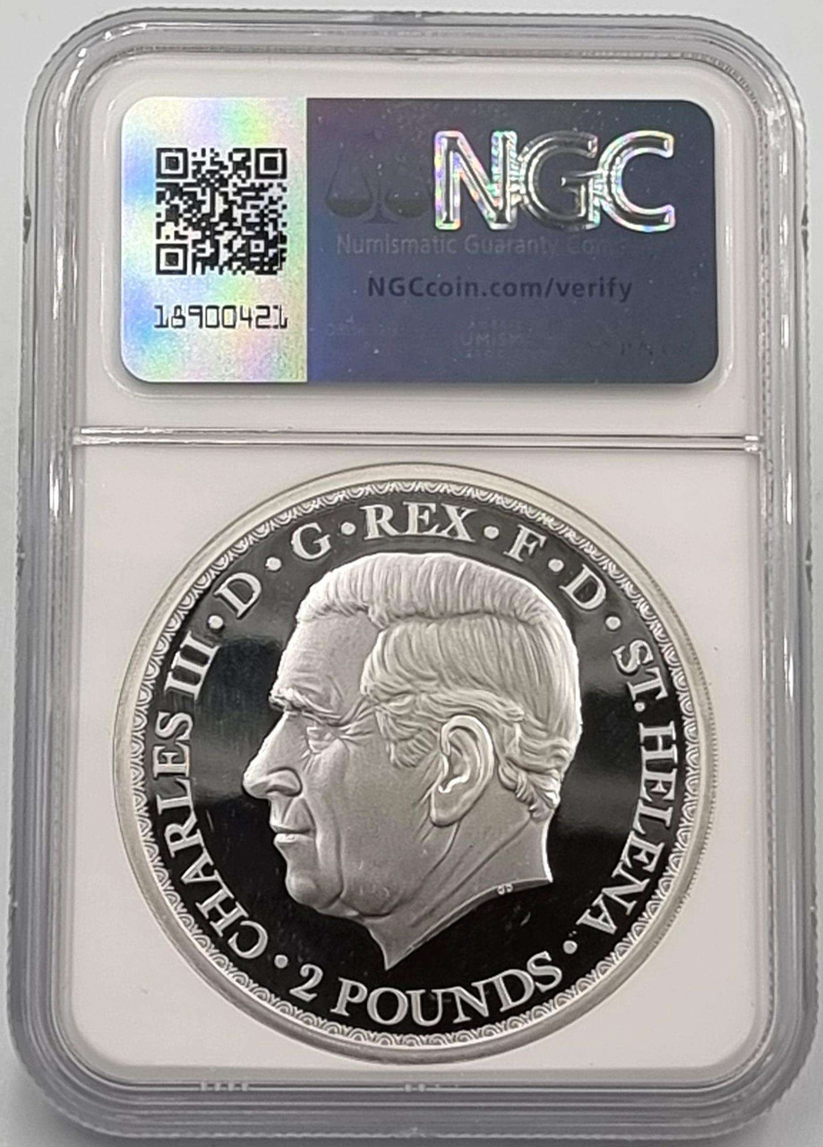 UNA AND LION 2023 2 OZ SILVER PROOF COIN NGC PF69 UCAM