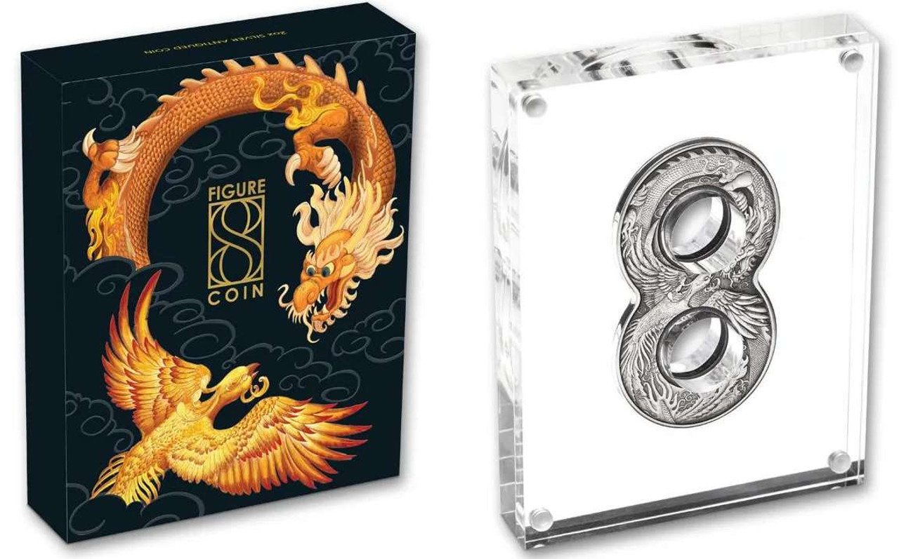 Australia 2020 Silver 2 oz Figure 8 Dragon and Phoenix