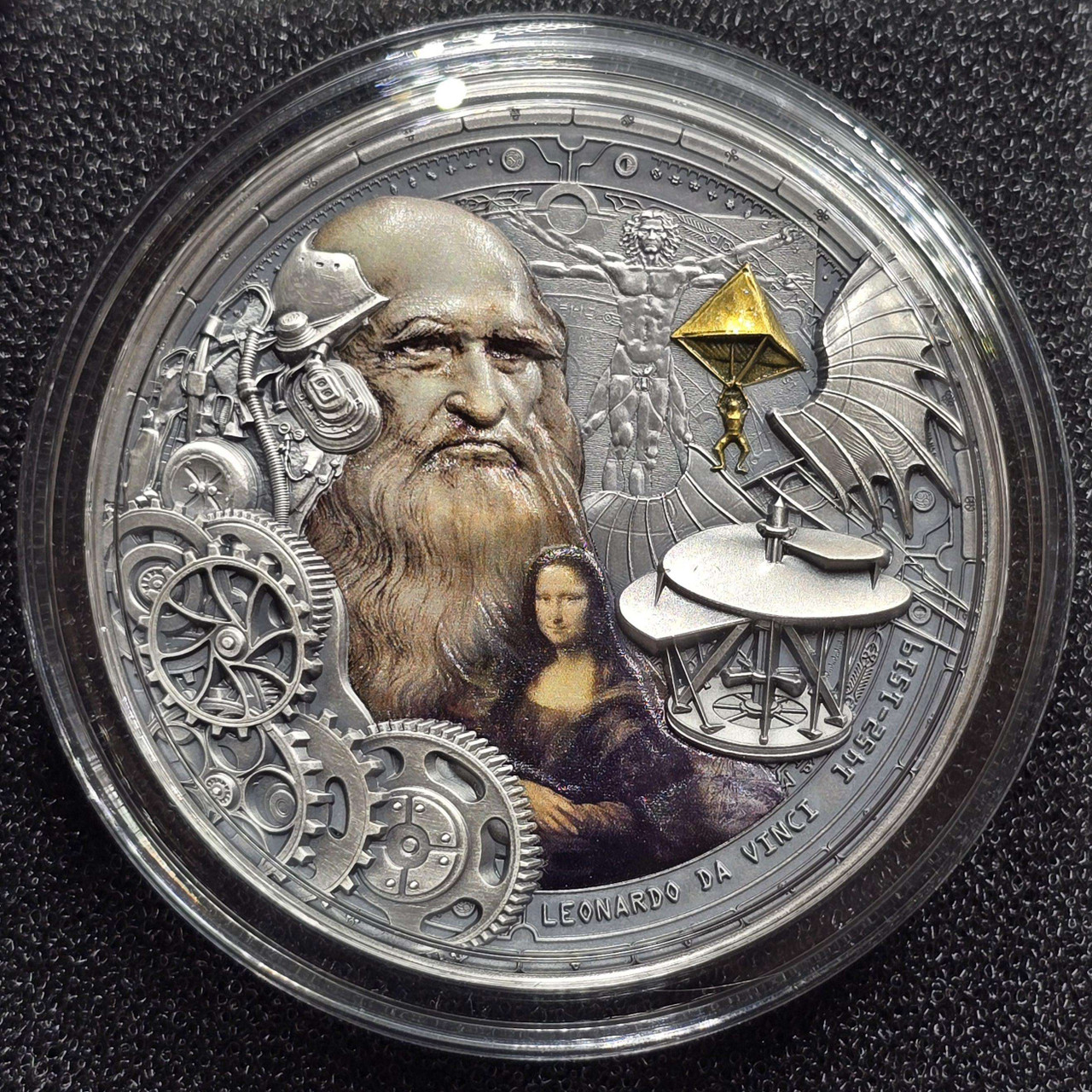 LEONARDO DA VINCI Futurists of past 2 Oz Silver Coin 2024