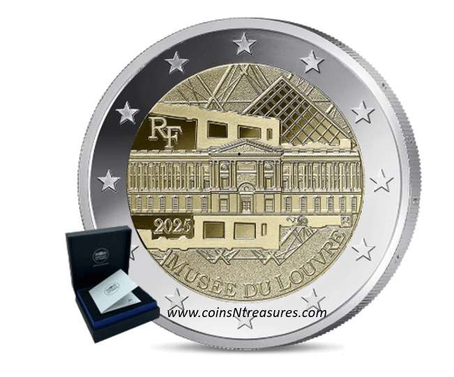France 2025 The Louvre Museum 2 Euro PROOF BE