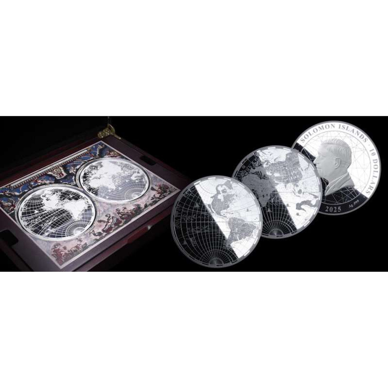 Mapping History 2025 17th Century Solomon silver 10 oz coin