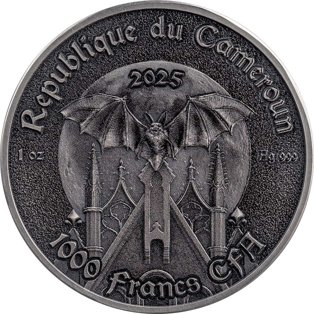 RAVEN Nocturne Creatures 1 Oz Silver Coin Cameroon 2025