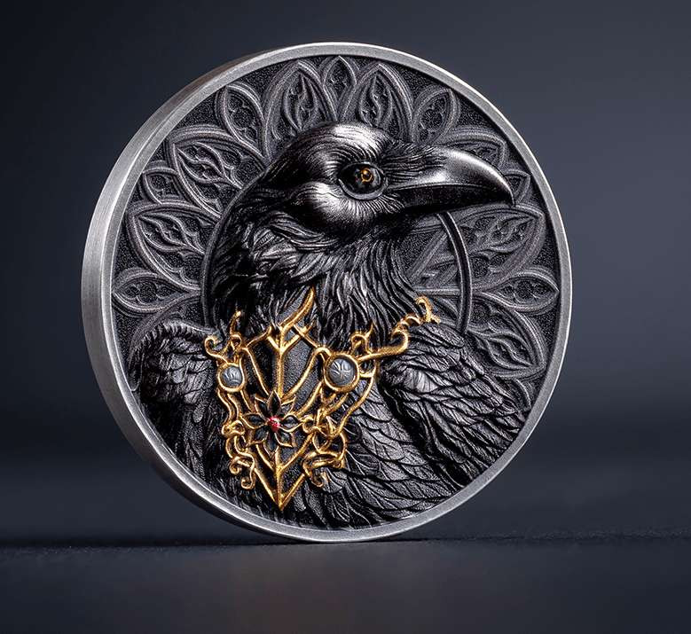 RAVEN Nocturne Creatures 1 Oz Silver Coin Cameroon 2025
