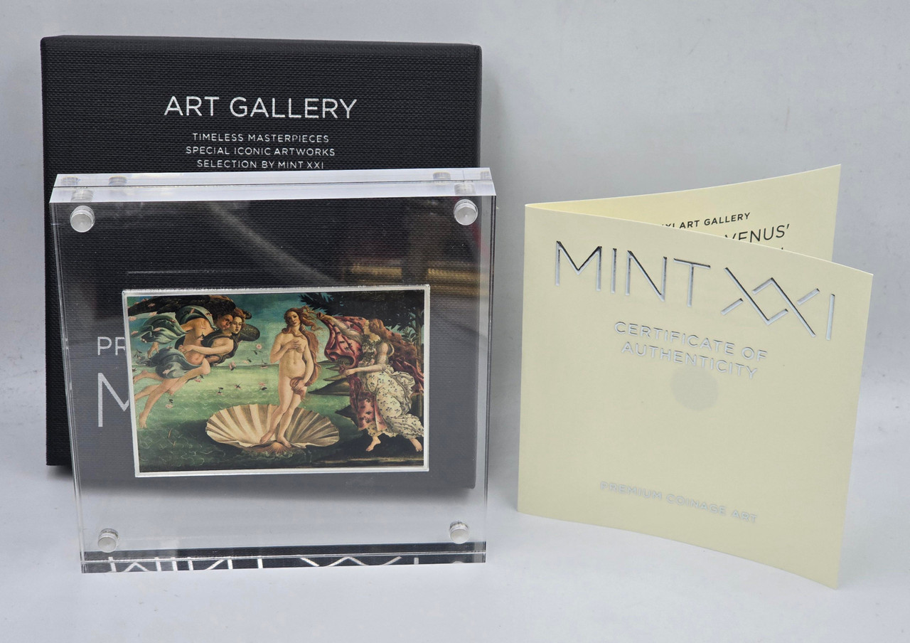 BIRTH OF VENUS 2026 Botticelli 1 Oz Silver Coin Bar Cameroon