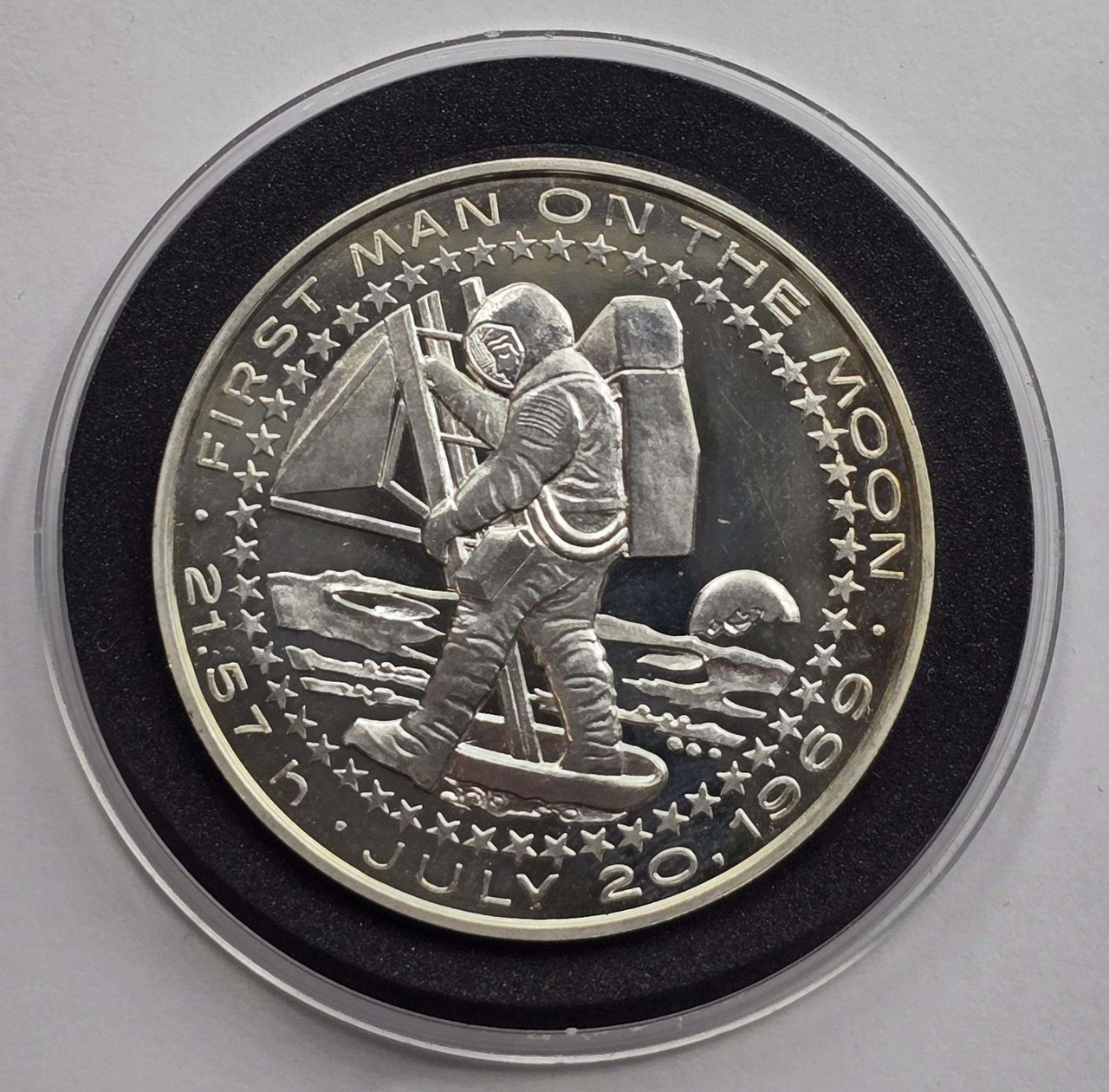 USA Apollo 11 Silver Proof Medal 1969 first man on the moon