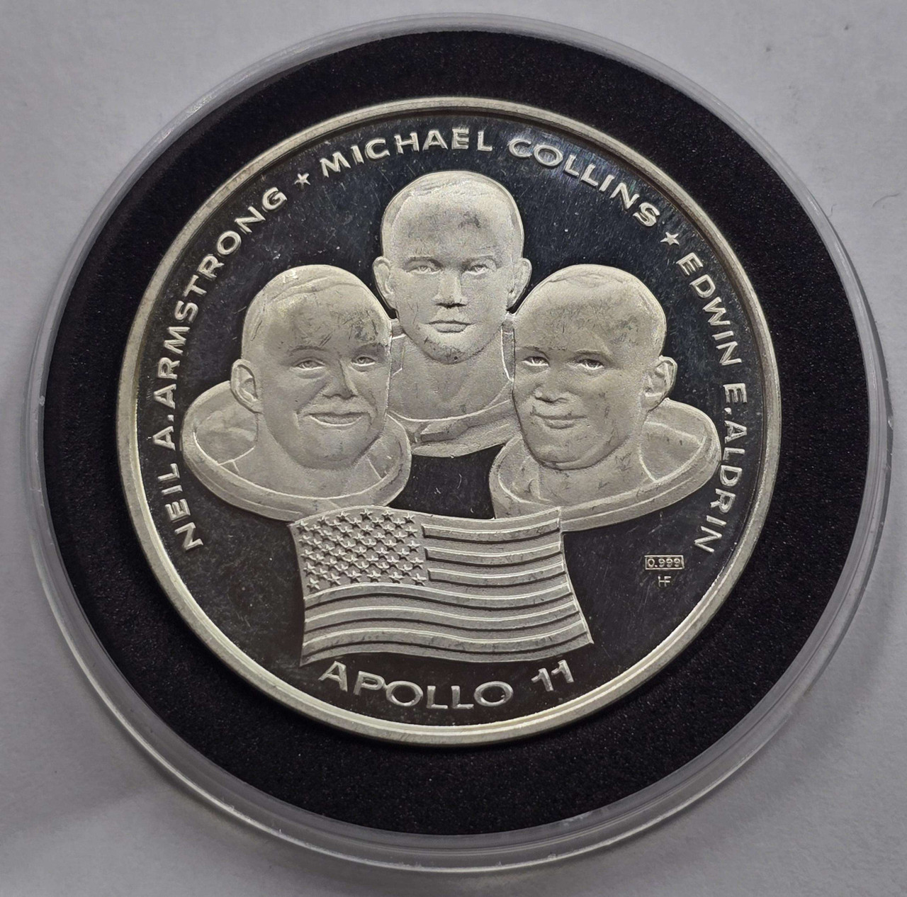 USA Apollo 11 Silver Proof Medal 1969 first man on the moon