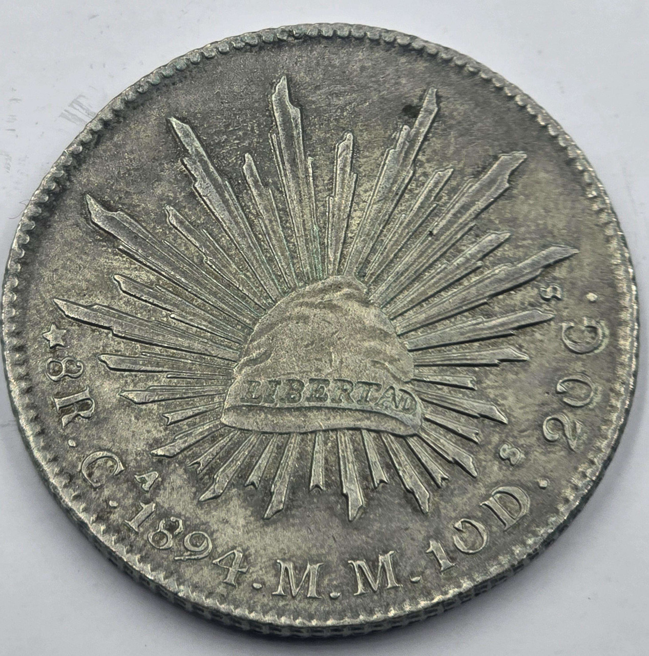 NGC UNC-D メキシコ 1892CA 8R 銀貨　未使用 MEXICO 8 REALES SILVER COIN 1894 EAGLE Ca MM