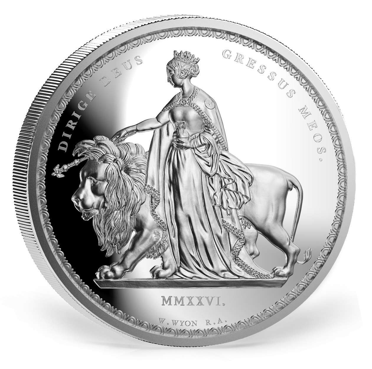 Una and Lion 2026 Falkland 2 oz Silver Proof Coin