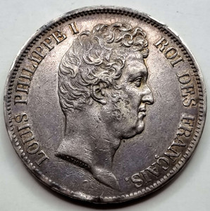 FRANCE SILVER 5 FRANCS COIN 1830 A LOUIS PHILIPPE I FRANCE SILVER 5 FRANCS COIN 1830 A LOUIS PHILIPPE I