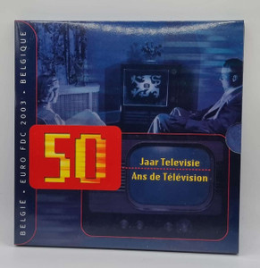 BELGIUM 2002 YEAR EURO COINS SET BLISTER 50 YEARS TV BELGIUM 2002 YEAR EURO COINS SET BLISTER 50 YEARS TV