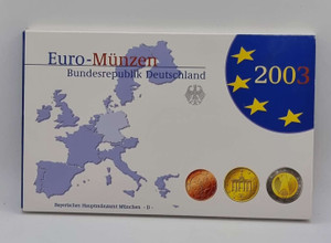 GERMANY 2003 COMPLETE YEAR EURO PROOF COIN SET IN OFFICIAL BLISTER GERMANY 2003 COMPLETE YEAR EURO PROOF COIN SET IN OFFICIAL BLISTER