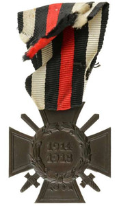 Germany Empire 1918 Honour cross of WWI (Hindenburg cross) MEDAL with ribbon Germany Empire 1918 Honour cross of WWI (Hindenburg cross) MEDAL with ribbon