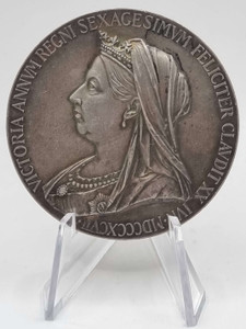 UK GREAT BRITAIN 1897 Queen Victoria Large Silver Medal UK GREAT BRITAIN 1897 Queen Victoria Large Silver Medal
