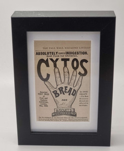 VINTAGE ORIGINAL PAPER ADVERTISEMENT - PALL MALL MAGAZINE LONDON 1895 - CYTOS BREAD AND BISCUITS - FRAMED VINTAGE ORIGINAL PAPER ADVERTISEMENT - PALL MALL MAGAZINE LONDON 1895 - CYTOS BREAD AND BISCUITS - FRAMED